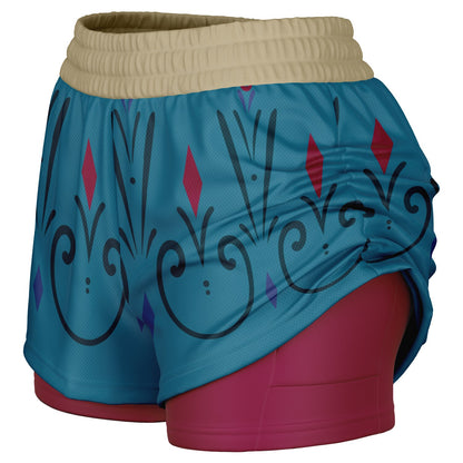 Ice Queen Coronation Double Layer Pocket Shorts