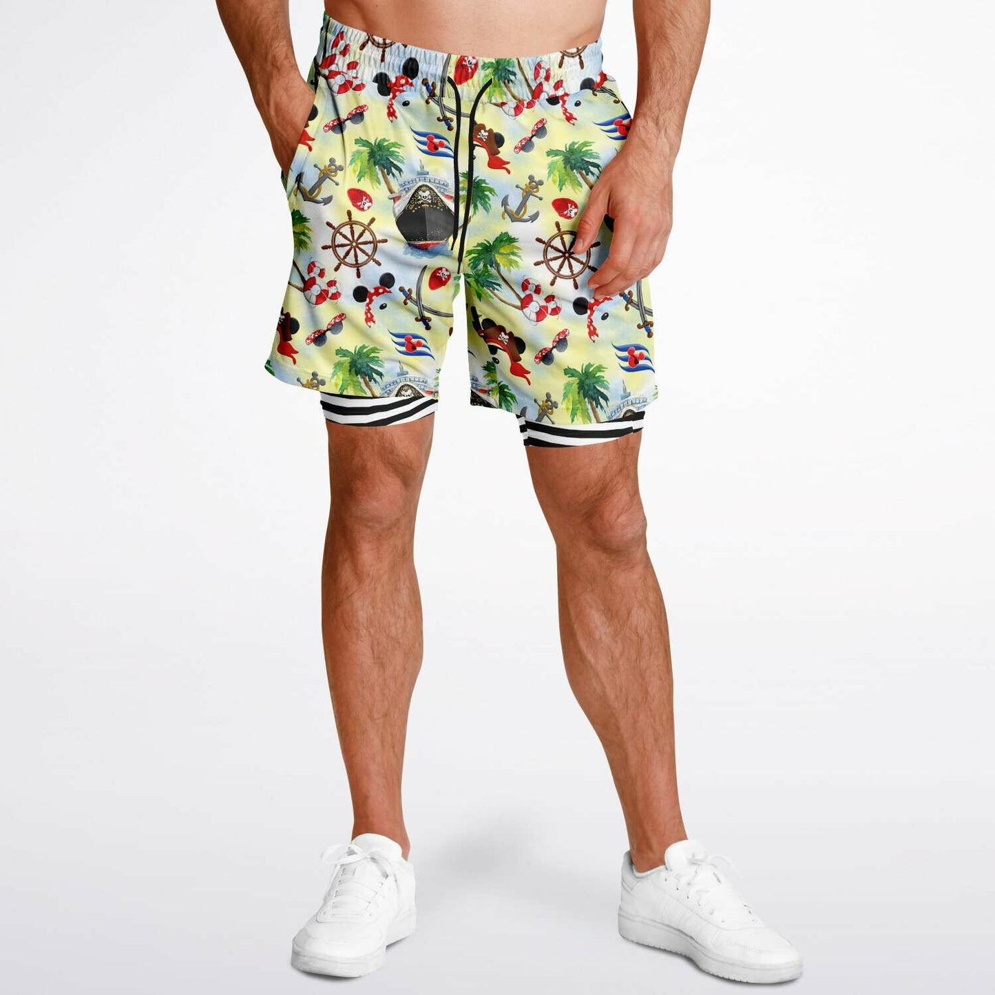 Pirates Men's Double Layer Pocket Shorts