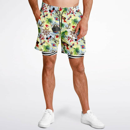 Pirates Men's Double Layer Pocket Shorts