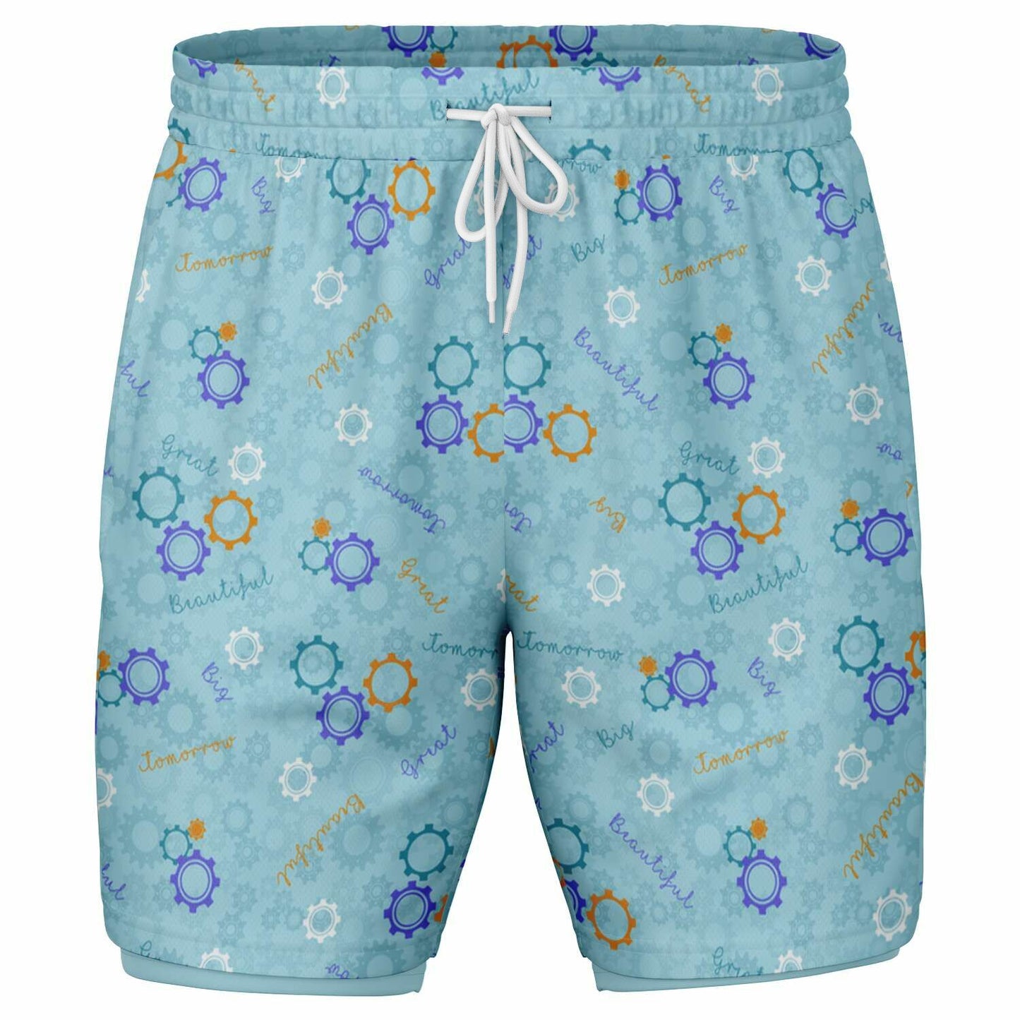 Blue Carousel Collection Men's Double Layer Pocket Shorts