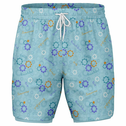 Blue Carousel Collection Men's Double Layer Pocket Shorts