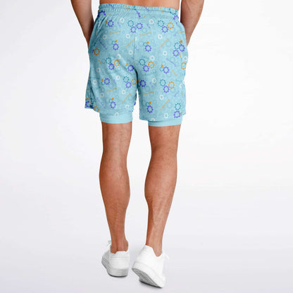 Blue Carousel Collection Men's Double Layer Pocket Shorts