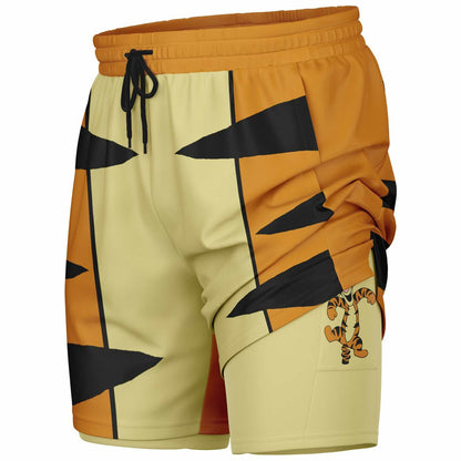 Tiger Men's Double Layer Pocket Shorts