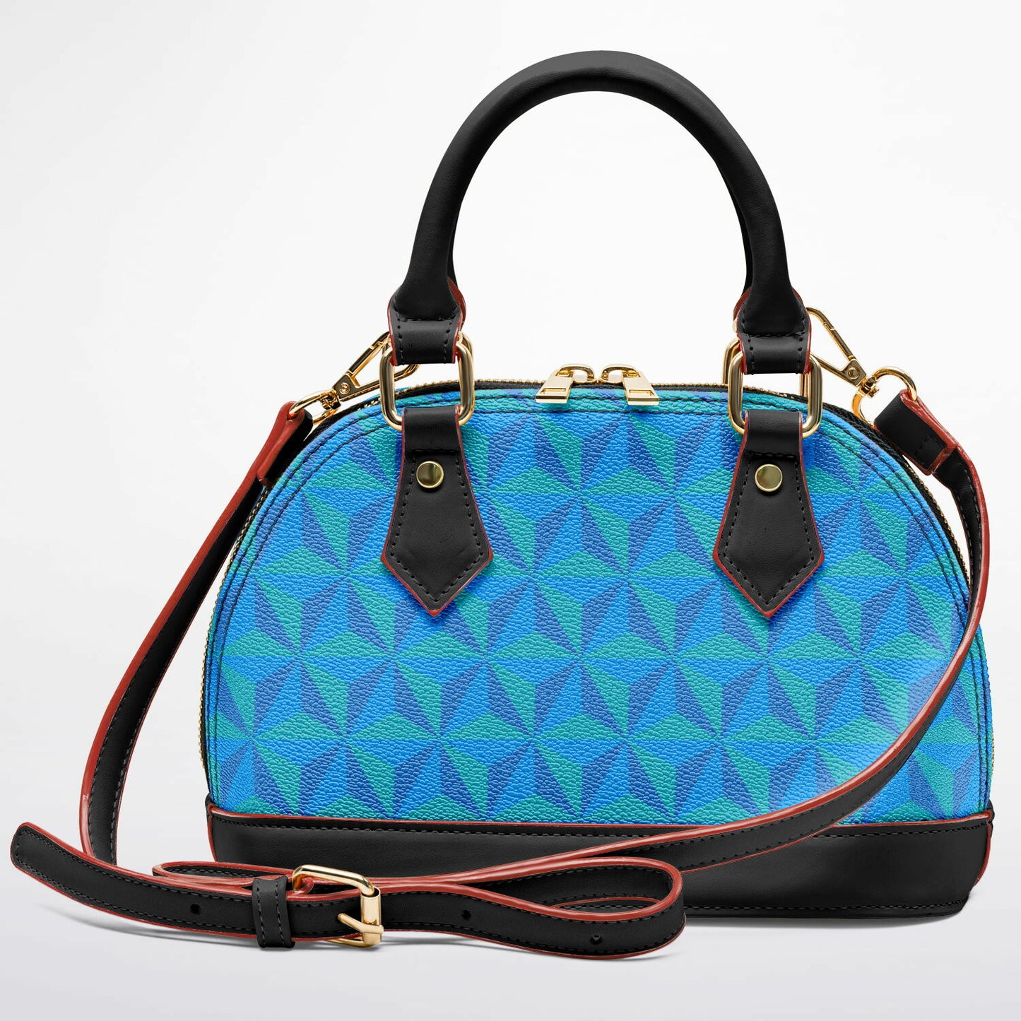 Blue Spaceship Dome Satchel Handbag