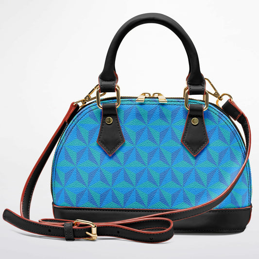 Blue Spaceship Dome Satchel Handbag