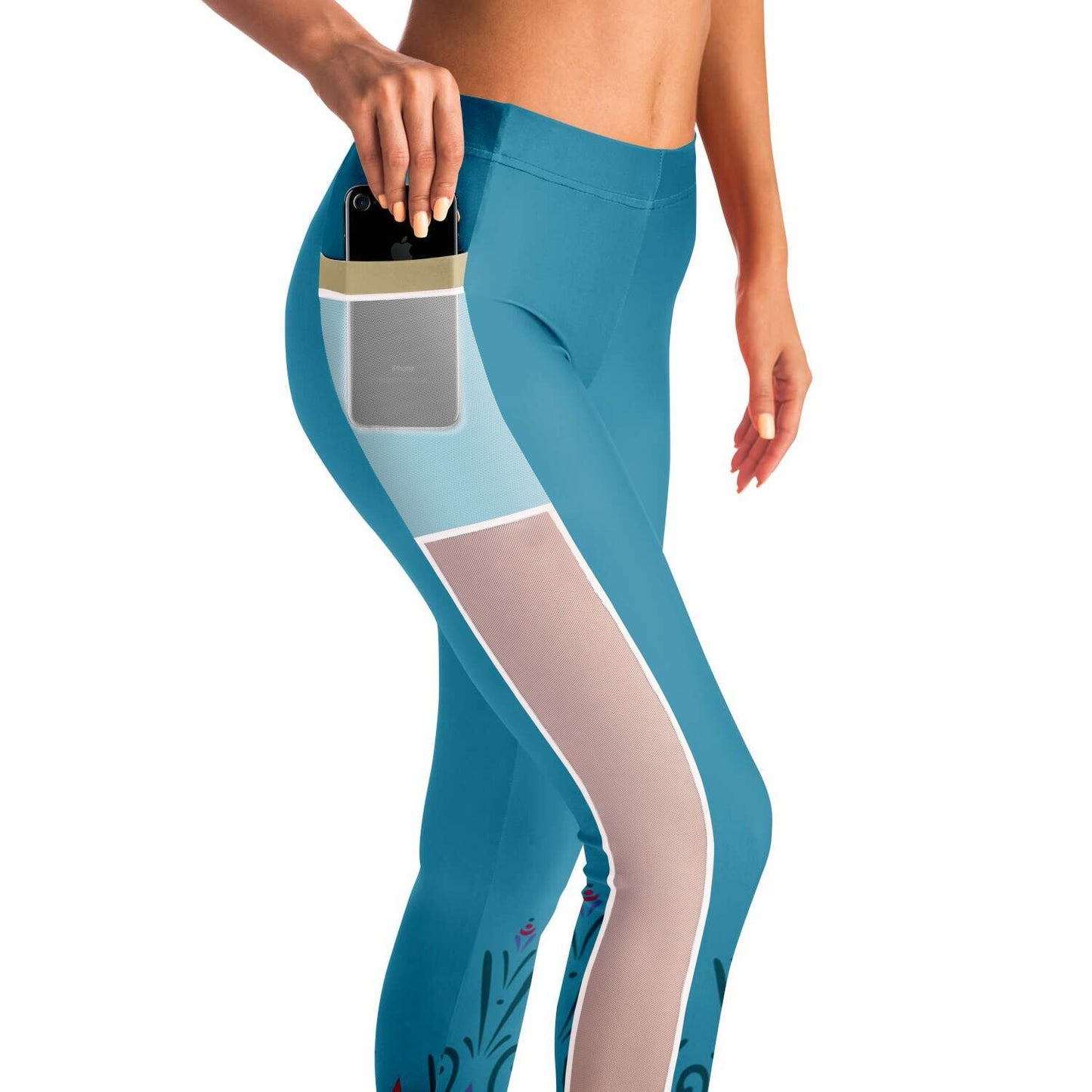 Elsa Coronation Mesh Pocket Leggings