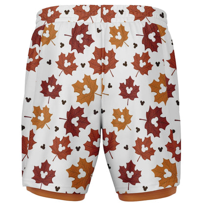 Leaf Collection Light Men's Double Layer Shorts