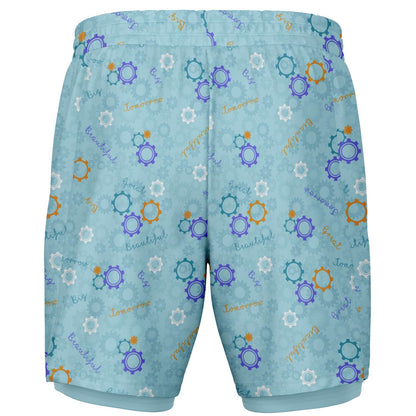 Blue Carousel Collection Men's Double Layer Pocket Shorts