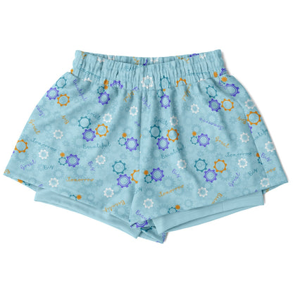 Blue Carousel Collection Double Layer Pocket Shorts
