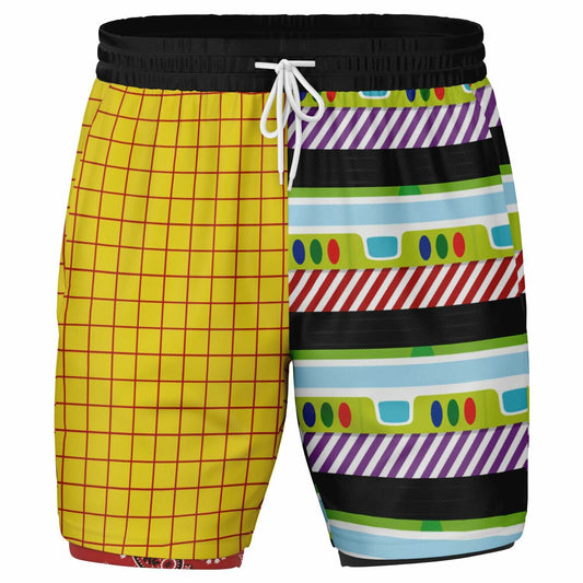 Andy's Toys Men's Double Layer Pocket Shorts