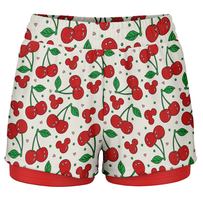 Cherry Collection Double Layer Pocket Shorts