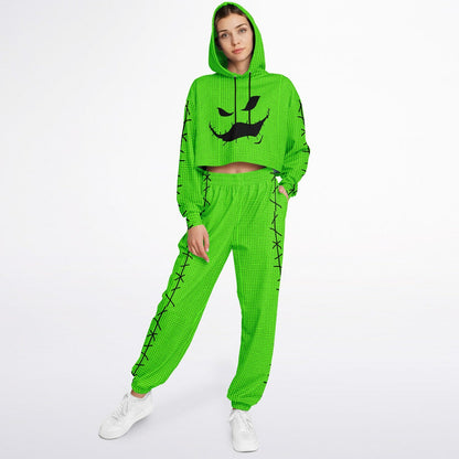 Green Boogyman Cropped Hoodie & Sweatpants