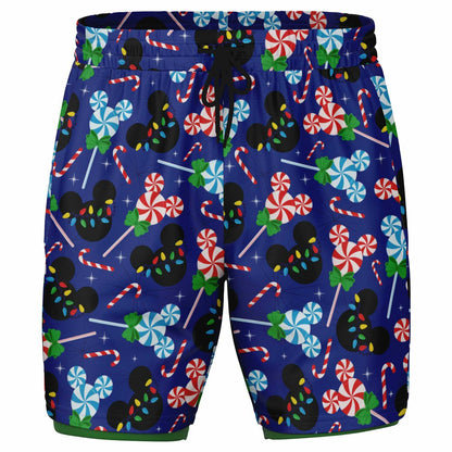 Peppermint Men's Double Layer Pocket Shorts