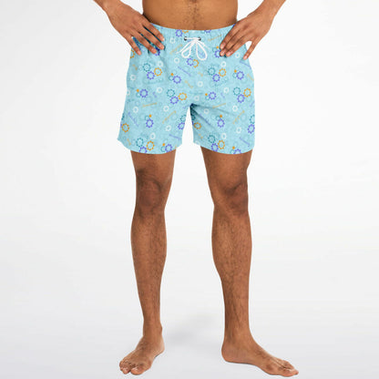 Carousel Collection Blue Men's Swim Trunks