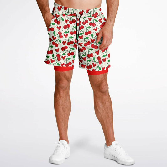 Cherry Collection Men's Double Layer Pocket Shorts