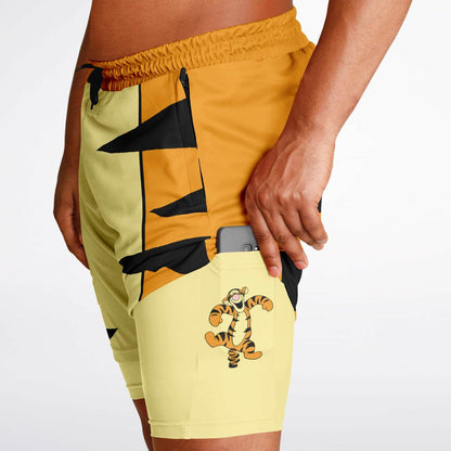 Tiger Men's Double Layer Pocket Shorts