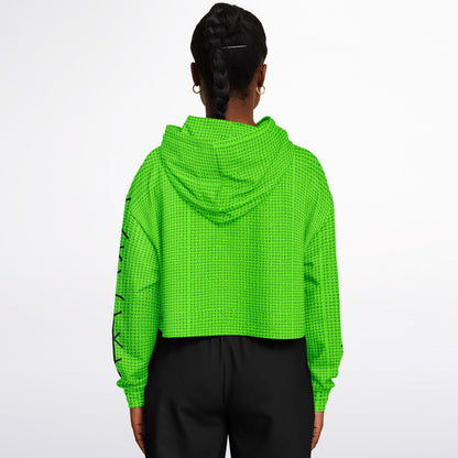Green Boogyman Cropped Hoodie