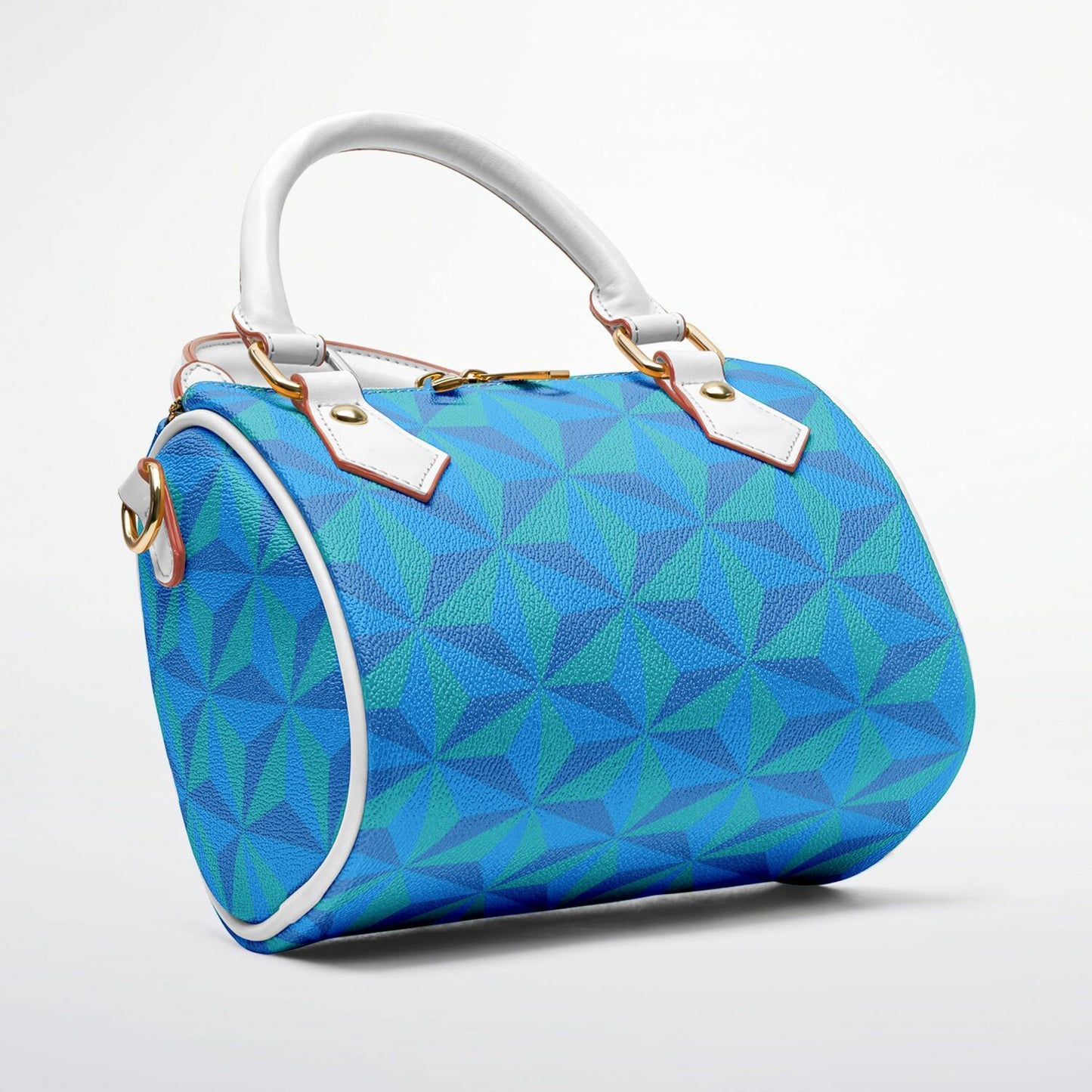 Blue Spaceship Crossbody Handbag