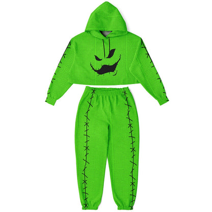 Green Boogyman Cropped Hoodie & Sweatpants