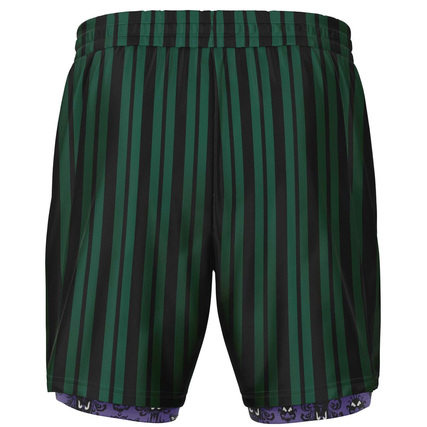 Haunted Green Wallpaper Men's Double Layer Shorts