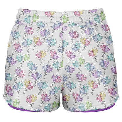 Birthday Balloons Double Layer Pocket Shorts