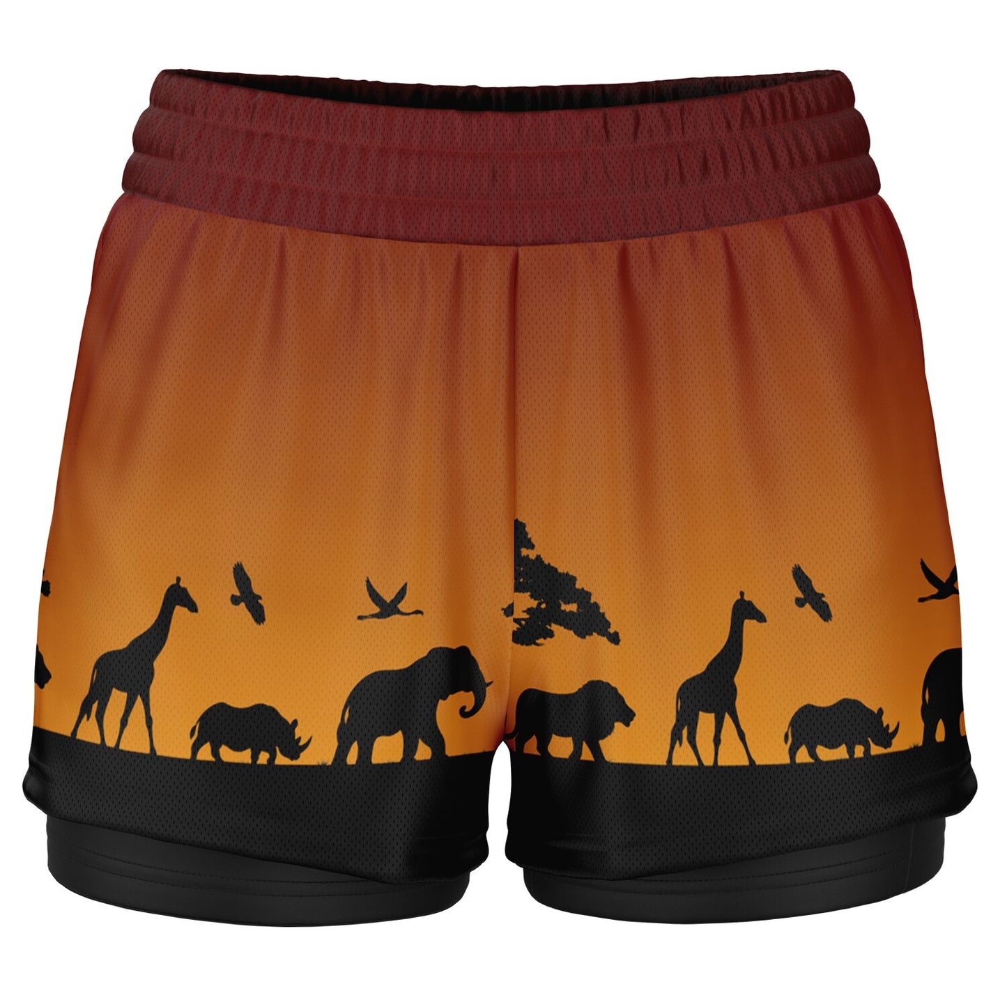 Safari Circle Double Layer Pocket Shorts