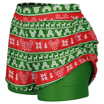 Mickey Christmas Double Layer Pocket Shorts