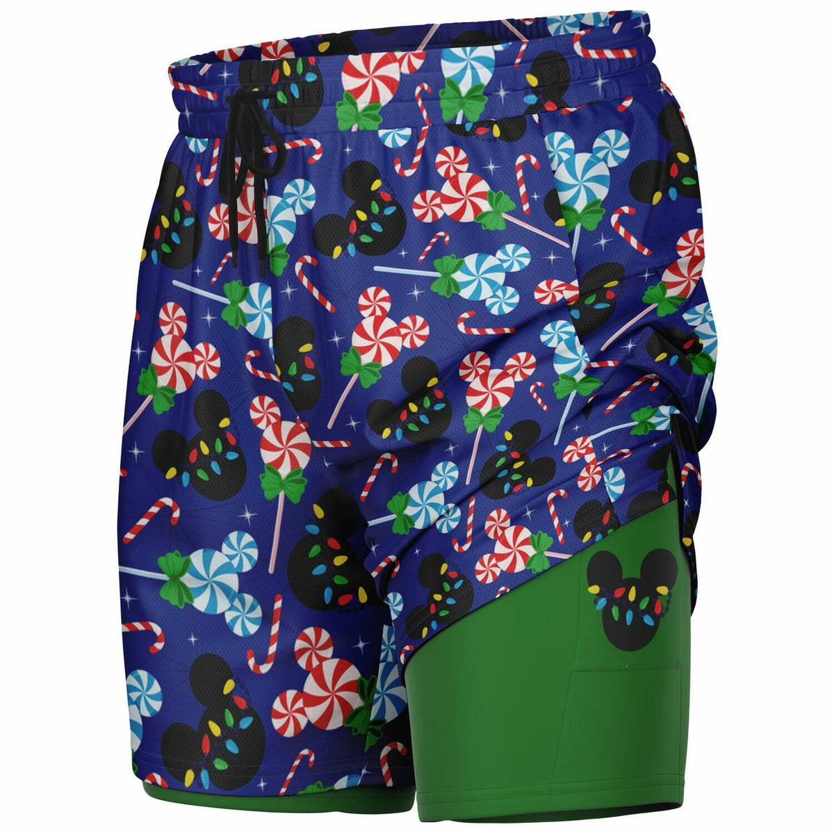 Peppermint Men's Double Layer Pocket Shorts
