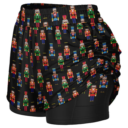 Nutcracker Double Layer Pocket Shorts