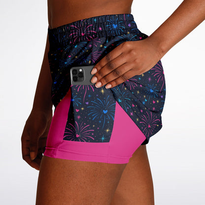 Fireworks Double Layer Pocket Shorts