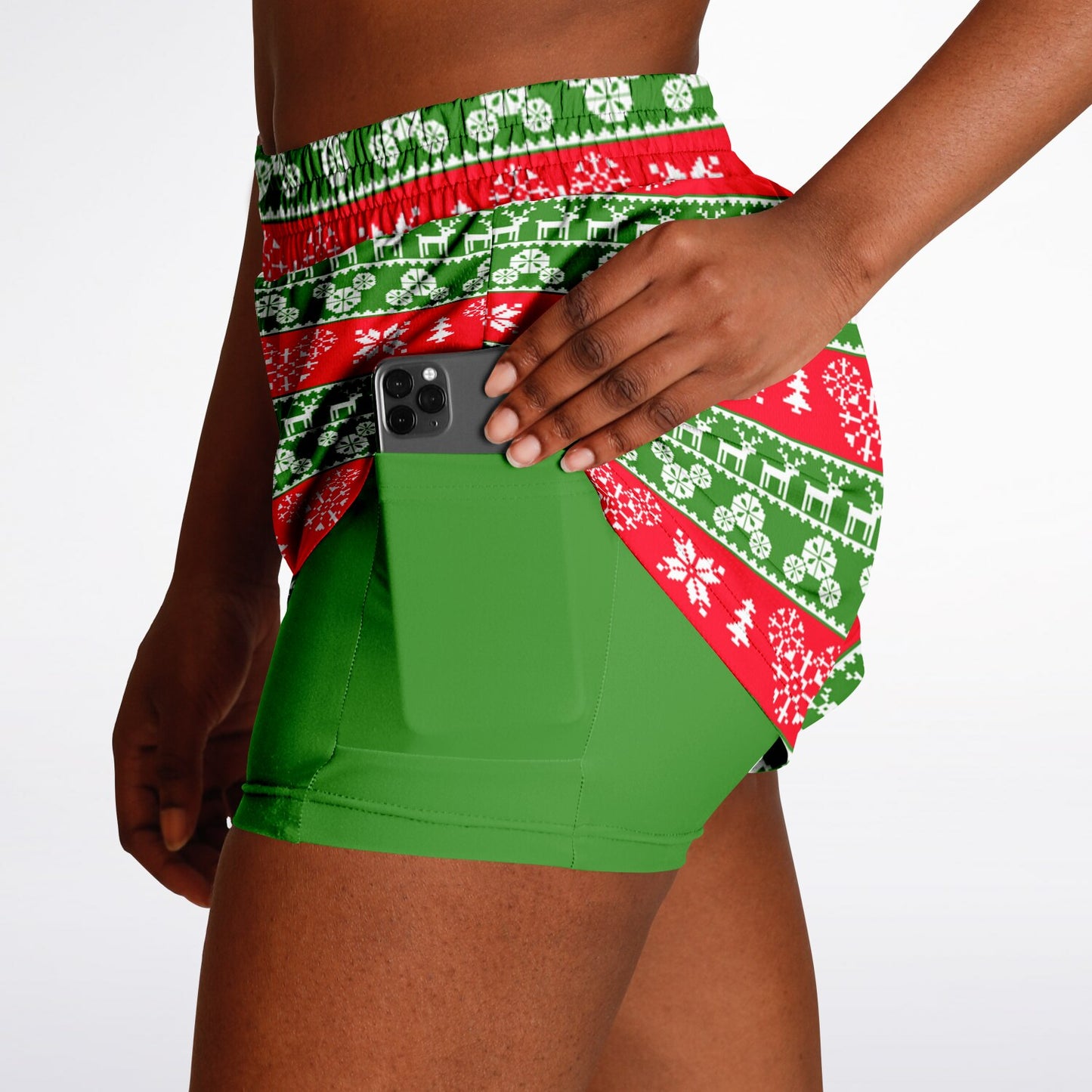 Mickey Christmas Double Layer Pocket Shorts