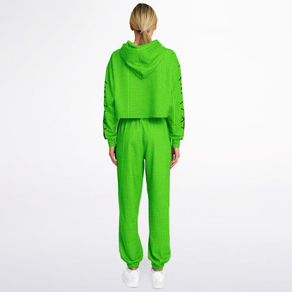 Green Boogyman Cropped Hoodie & Sweatpants
