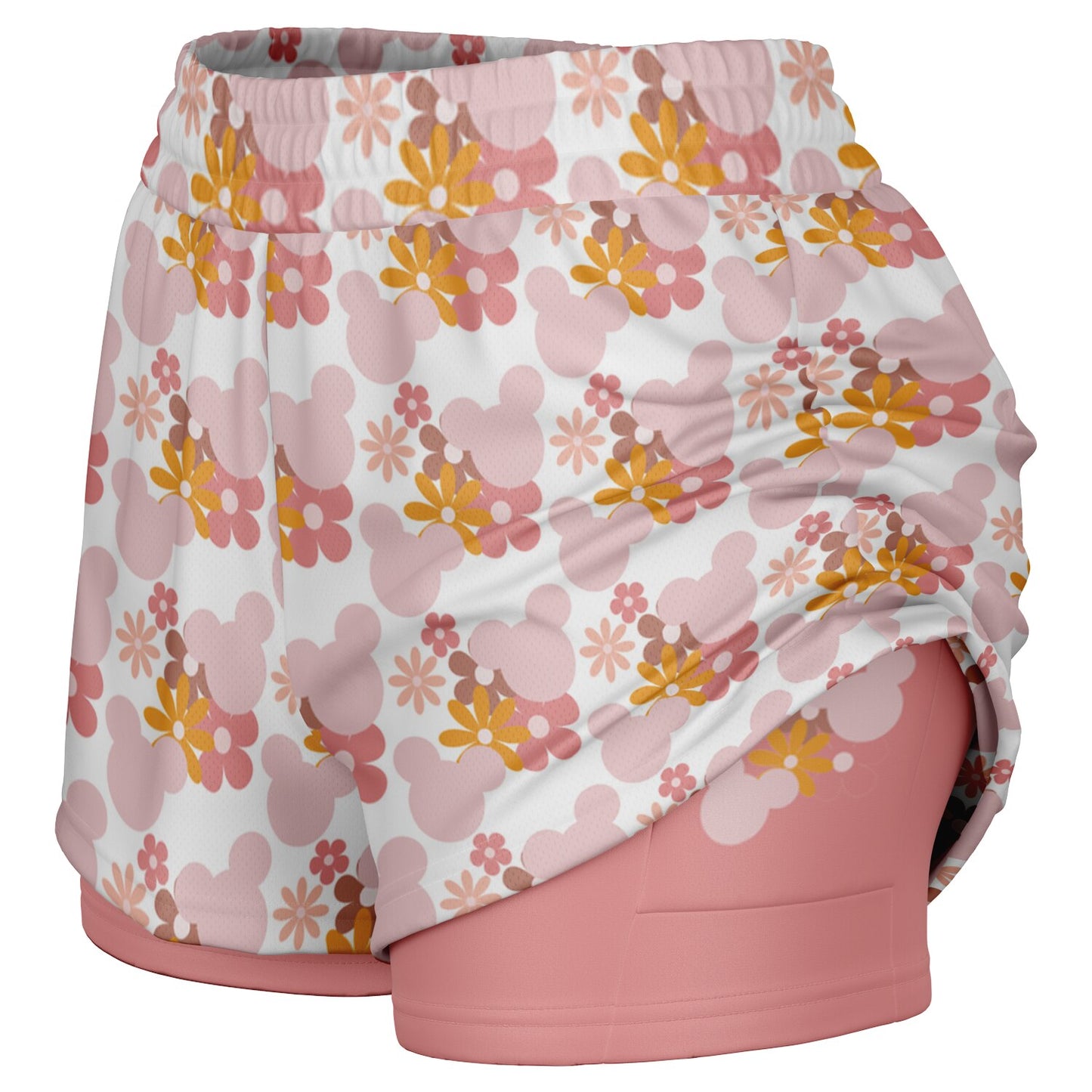 Park Flowers Double Layer Pocket Shorts