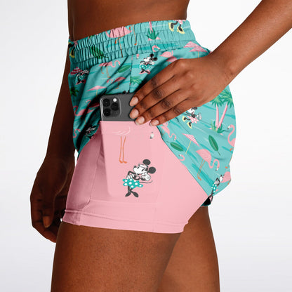 Flamingo Collection Women's Double Layer Pocket Shorts