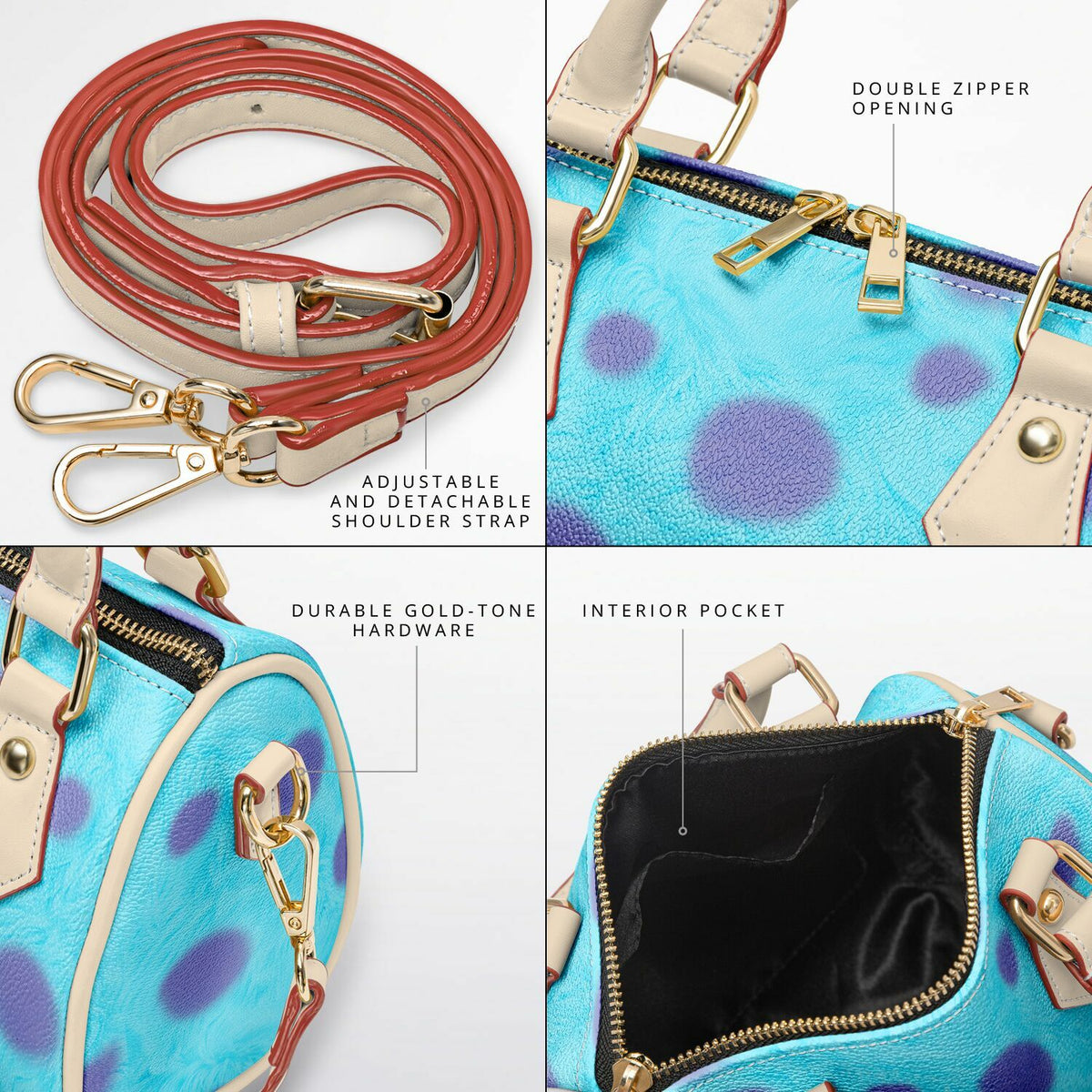 Fuzzy Monster Crossbody Handbag