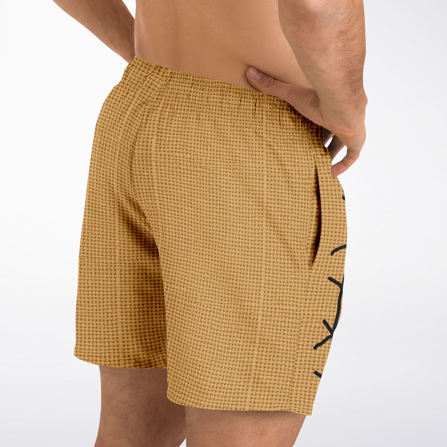 Nightmare Collection Brown BoogieMan Swim Trunks Men