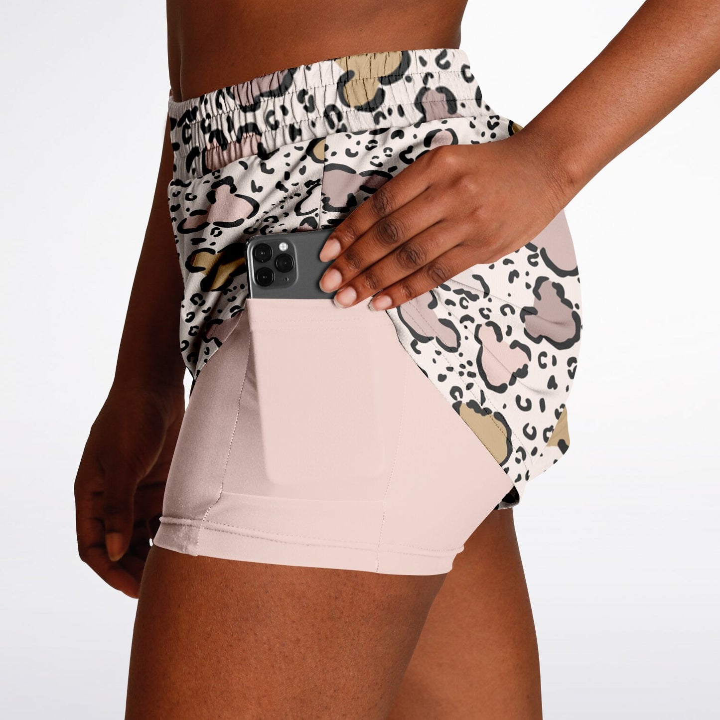Park Leopard Double Layer Pocket Shorts