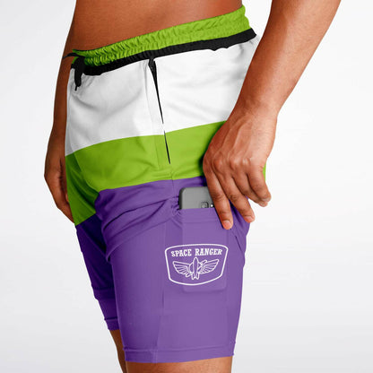 Space Ranger Men's Double Layer Pocket Shorts