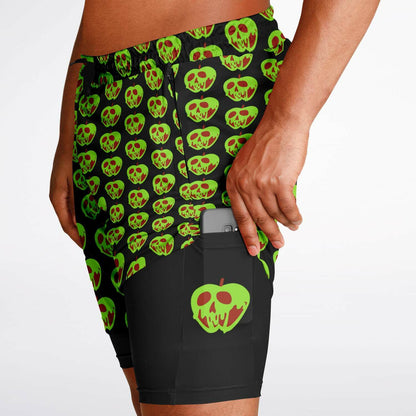 Evil Apple Men's Double Layer Shorts