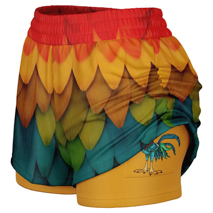 Crazy Bird Women's Double Layer Pocket Shorts