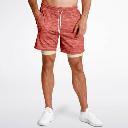Hawaiian Princess Men's Double Layer Pocket Shorts