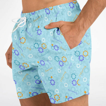 Carousel Collection Blue Men's Swim Trunks