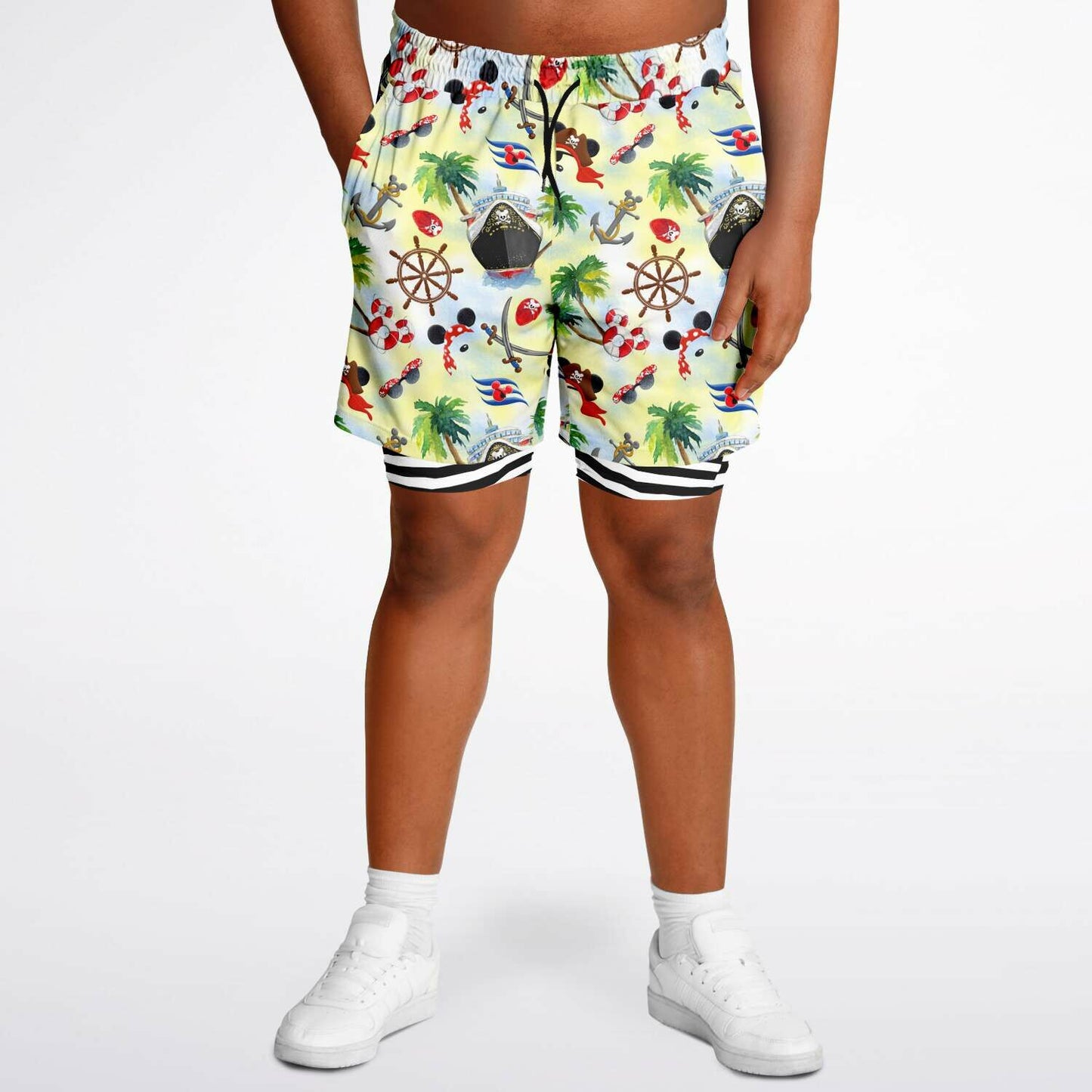 Pirates Men's Double Layer Pocket Shorts