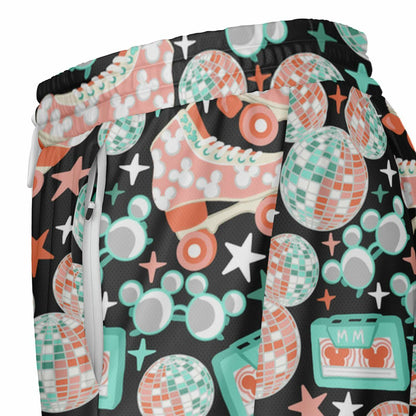 Disco Collection Dark Men's Double Layer Pocket Shorts