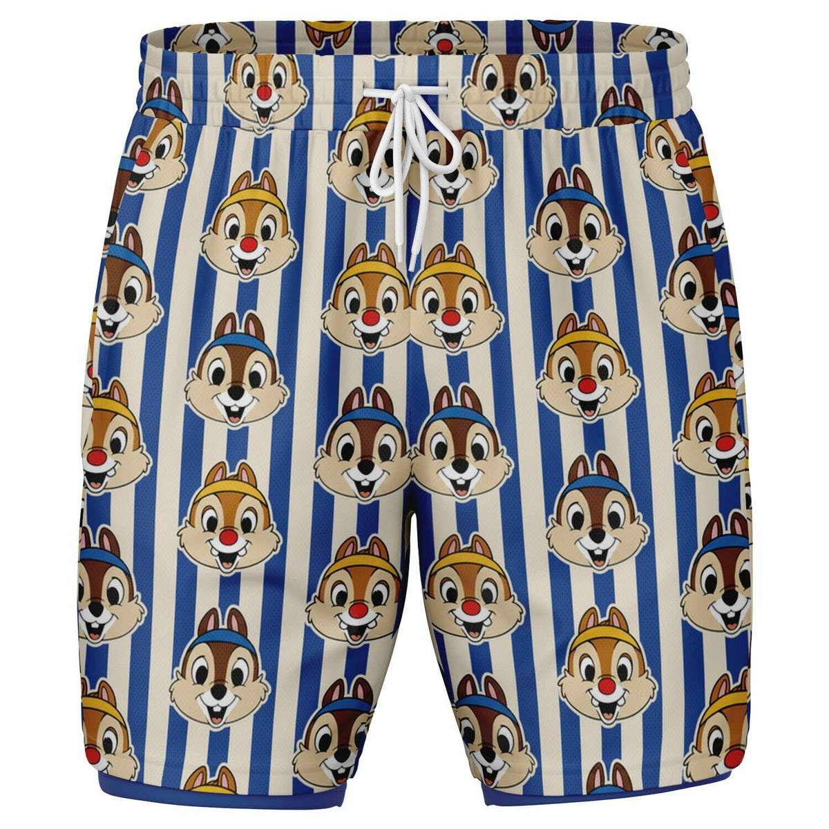 Running Chipmunk Men's Double Layer Pocket Shorts