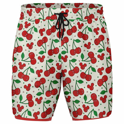 Cherry Collection Men's Double Layer Pocket Shorts
