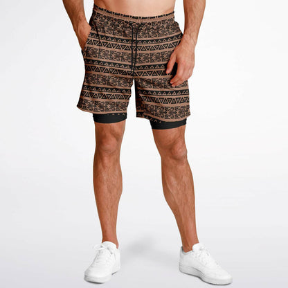 Tribal Men's Double Layer Shorts