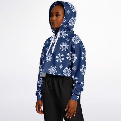 Snowflakes Cropped Hoodie