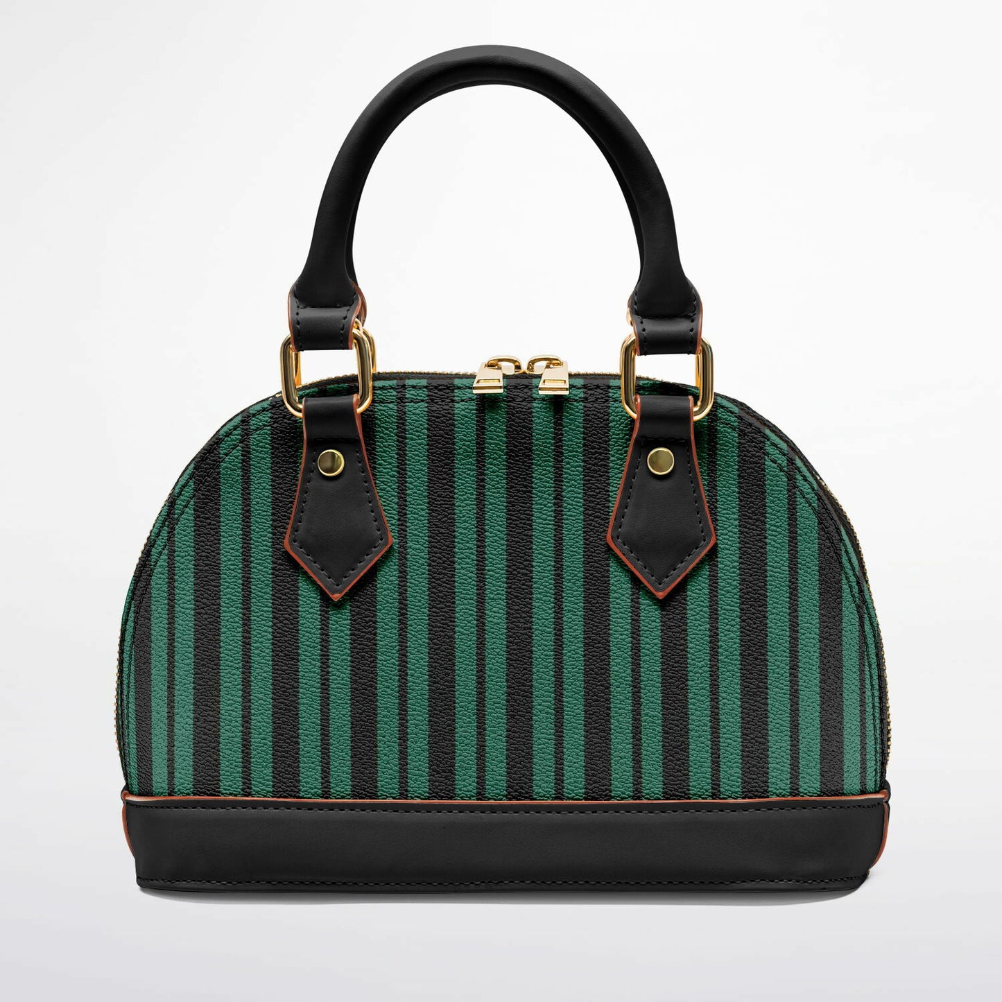 Green Haunted Wallpaper Dome Satchel Handbag