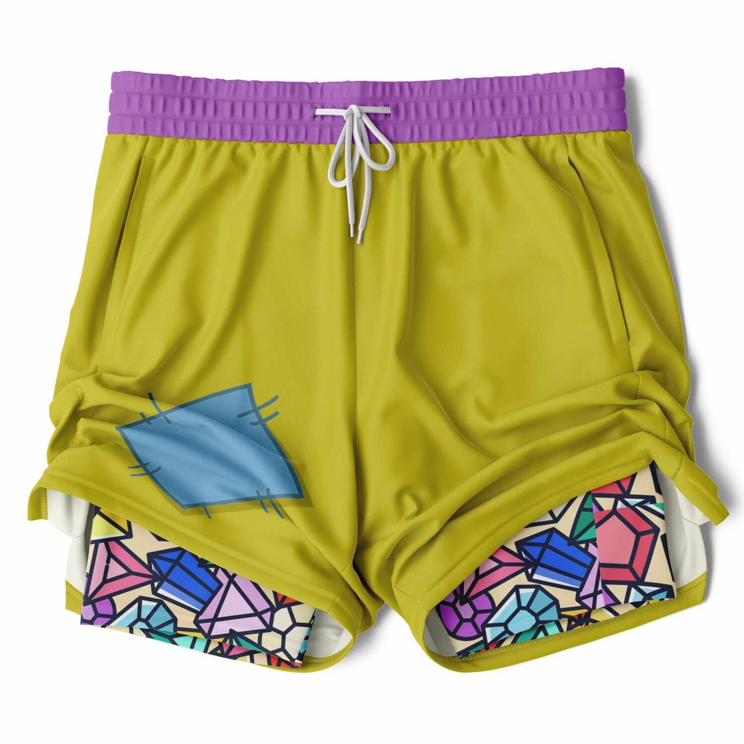 Dopey Men's Double Layer Pocket Shorts